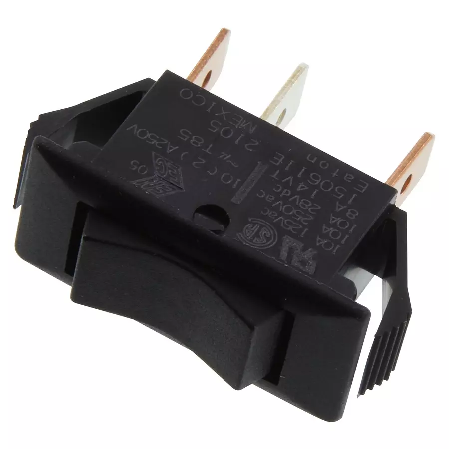 EATON SWITCH, ROCKER, SPDT, 15A, 250V, BLACK, 1506-11E
