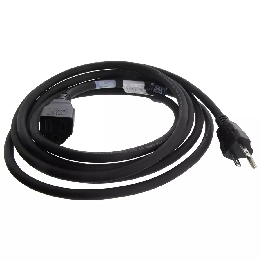 VOLEX POWER CORD NEMA5-15P/5-15R, 10FT 13A BLACK, 17461 10 S2