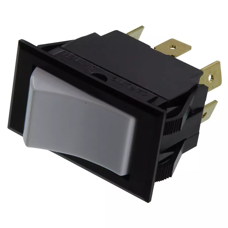 CARLING TECHNOLOGIES SWITCH, ROCKER, DPDT, 15A, 250V, WHITE, TIGM51-6S-WH-NBL