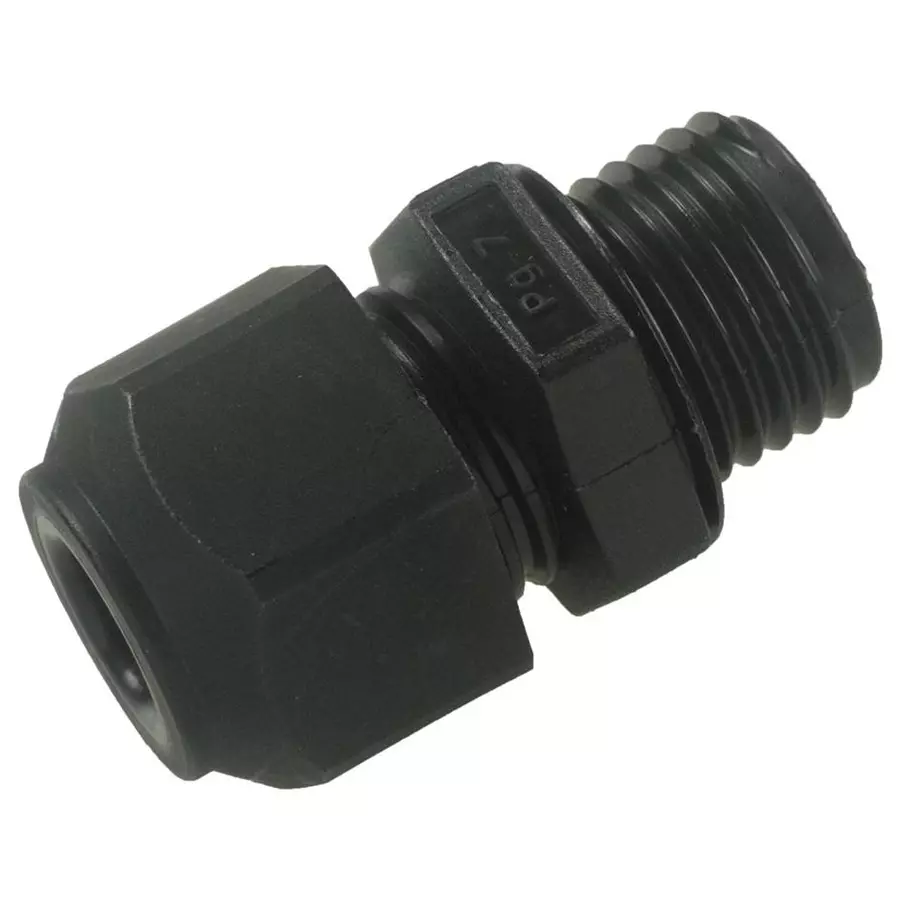 HUBBELL WIRING DEVICES CORD CONNECTOR, STR, NYLON 6.6, NPT 0.75IN, BLACK, SEC75BA