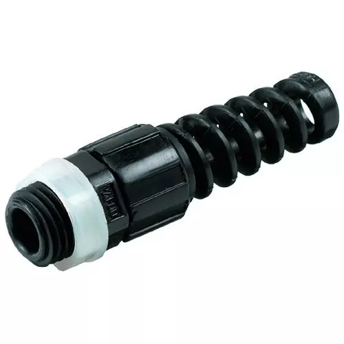 HUBBELL WIRING DEVICES CORD CONNECTOR WITH SPIRAL, NYLON, GREY, HJ1041GPK25