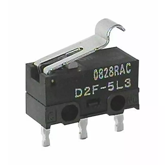 OMRON MICROSWITCH, LEVER, SPDT, 5A, 250VAC, TH, D2F-5L3