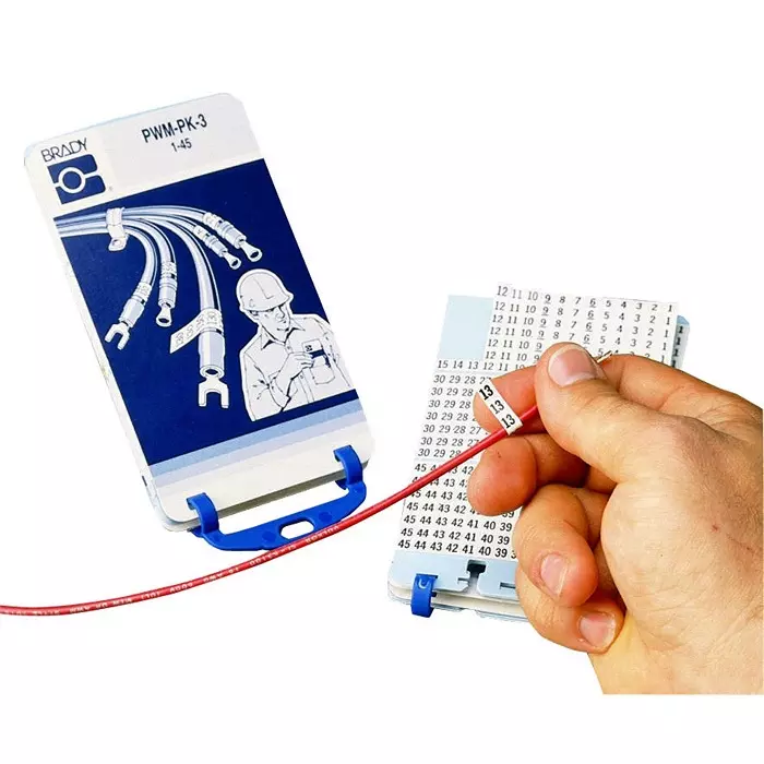 BRADY PORTA-PACK PRE-PRINTED WIRE MARKER BOOK, 0-9, PWM-PK-1