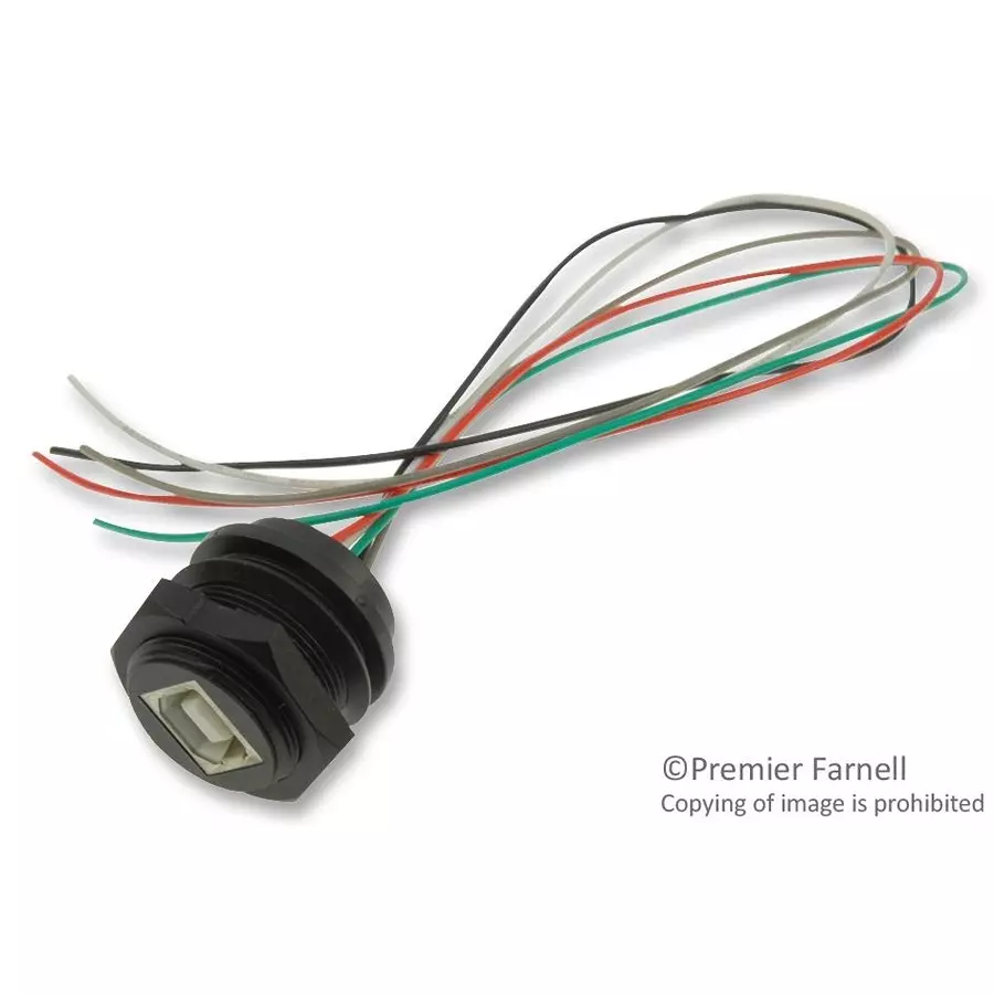 L-COM COMPUTER CABLE, USB B JACK, BLACK, WPUSBBF