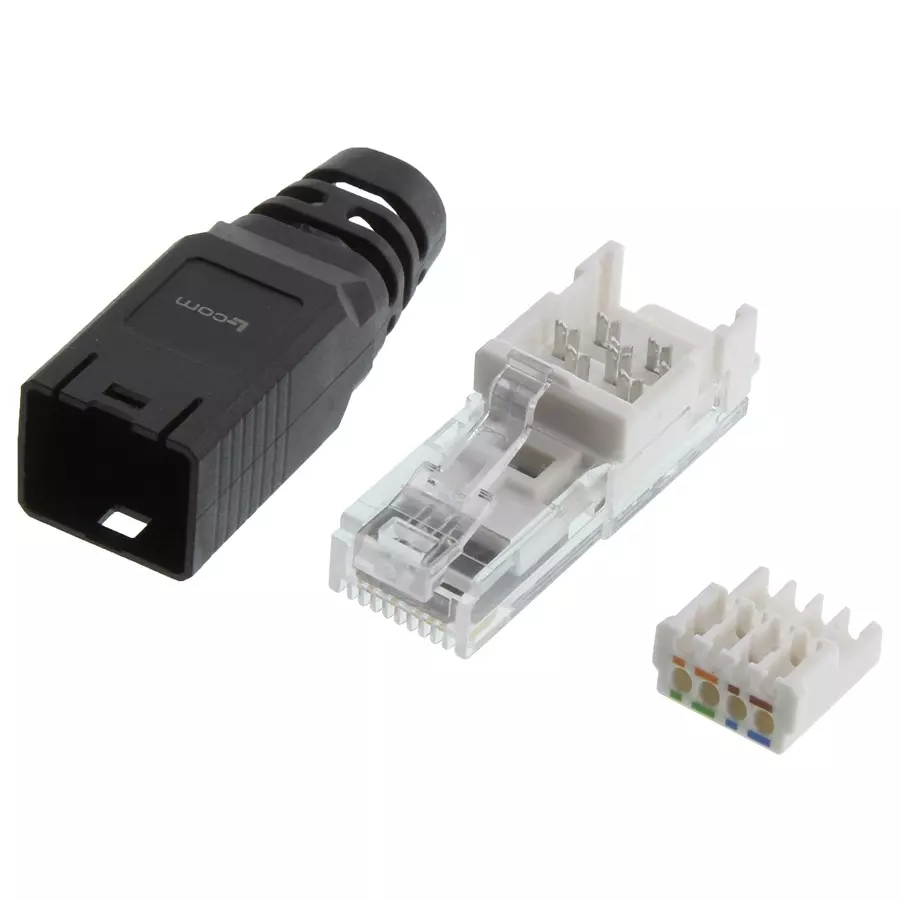 L-COM RJ45 CONN, PLUG, 8P8C, 1PORT, CAT6A, TSPFTC6A
