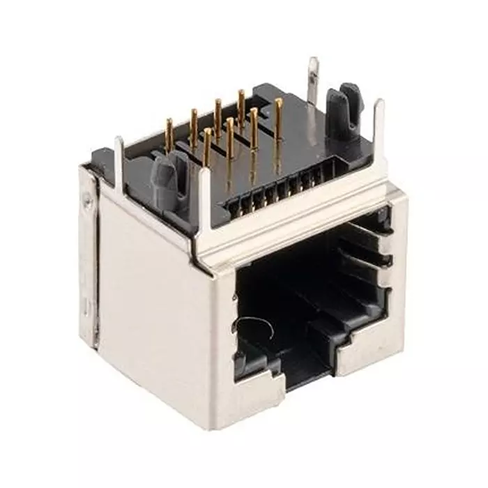 L-COM RJ45 CONN, R/A, JACK, 8P8C, 1PORT, SMJ-RJ45S90