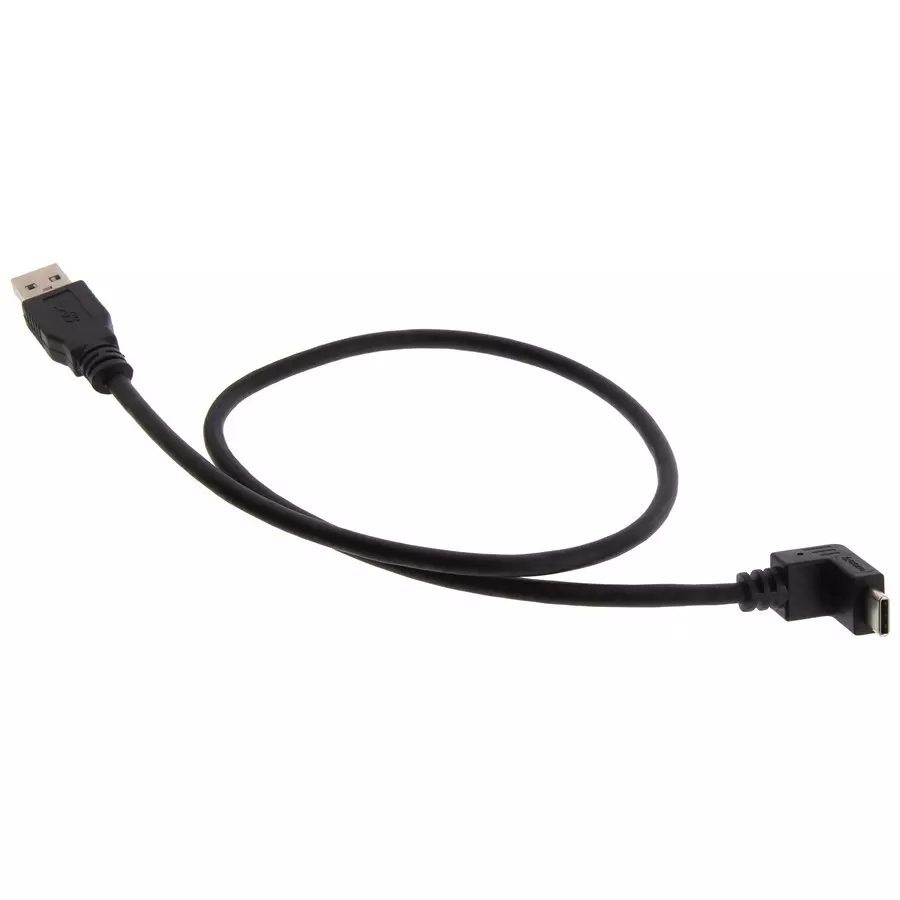 L-COM USB CABLE, 3.0 A PLUG-C PLUG, BLK, 19.7", U3A00077-05M