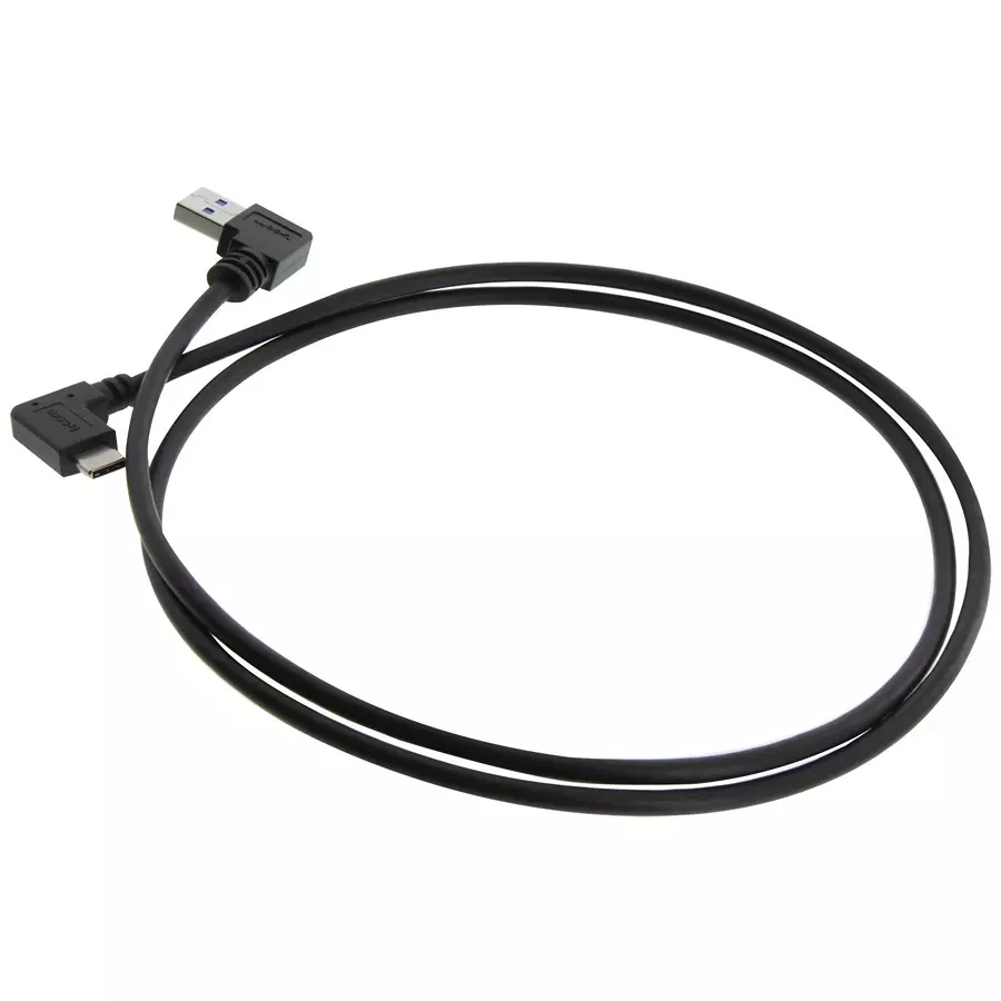 L-COM USB CABLE, 3.0 A PLUG-C PLUG, BLK, 3.3FT, U3A00078-1M