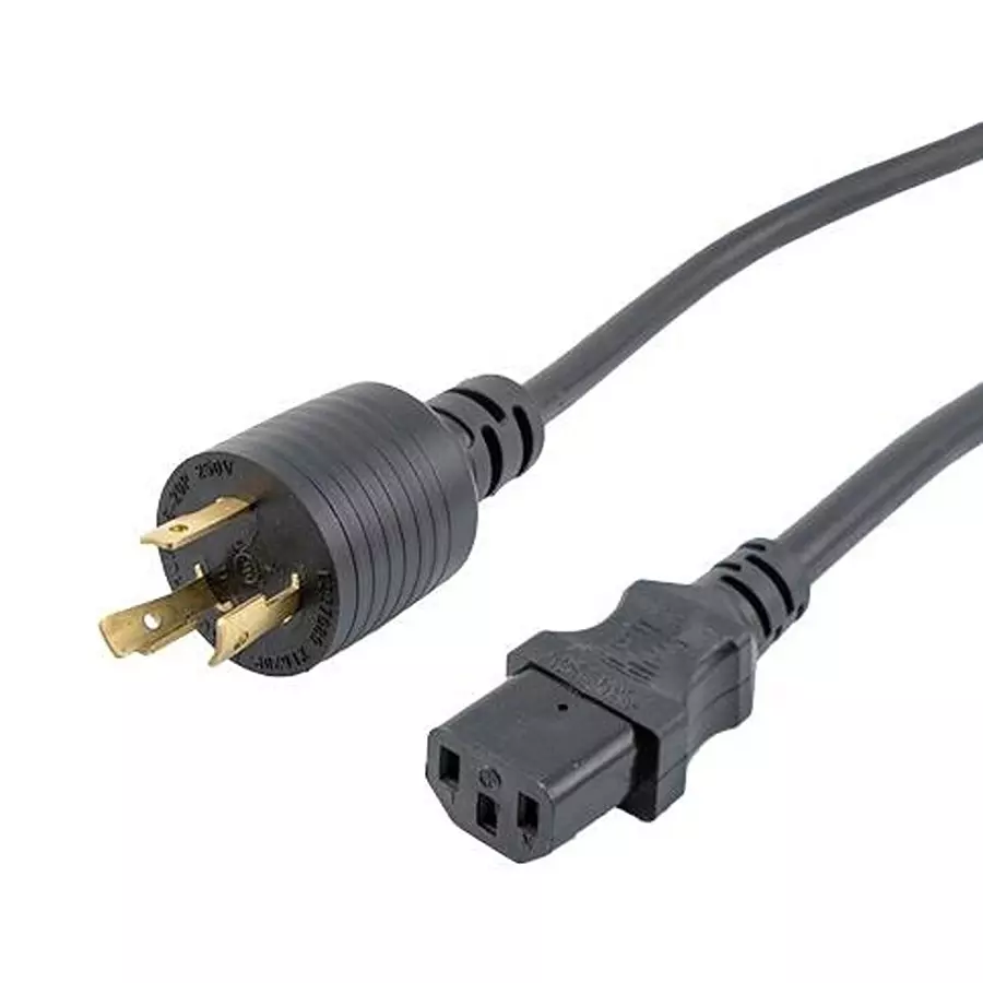 L-COM CORD, IEC C13 TO NEMA L6-20P, 8FT, 15A, PPA00017-8FT
