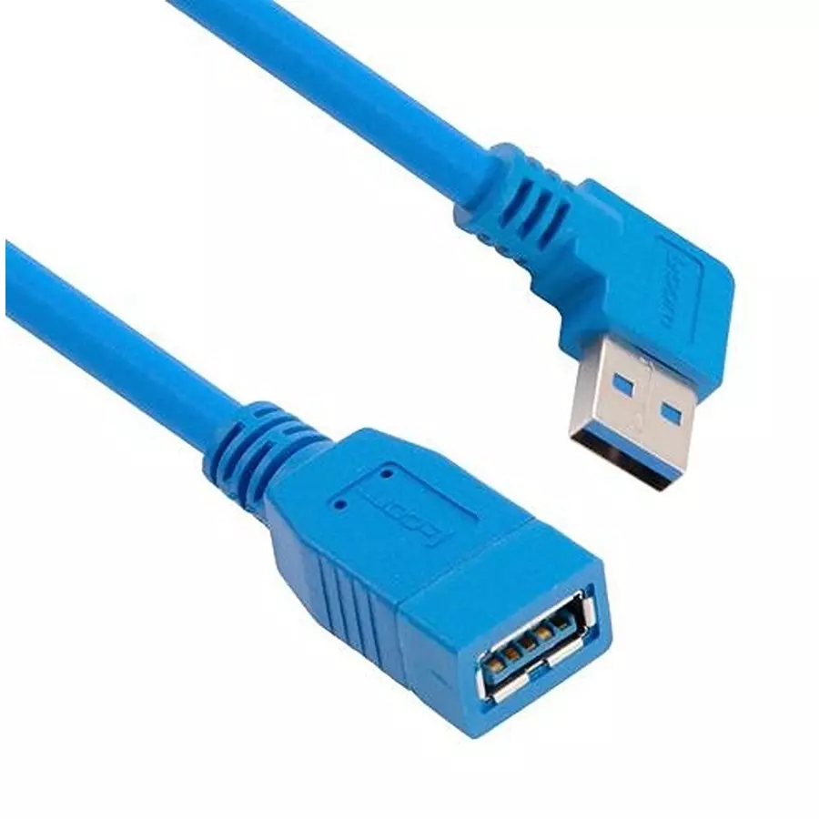 L-COM USB CABLE, 3.0 A RCPT-R/A A PLUG, 2M, U3A00068-2M