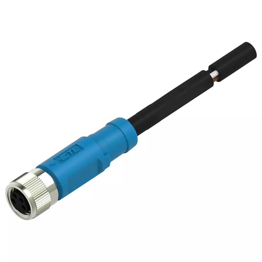 TE CONNECTIVITY Sensor Cord, 4P, M8 Rcpt-Free End, 1.5M, T4051310004-003