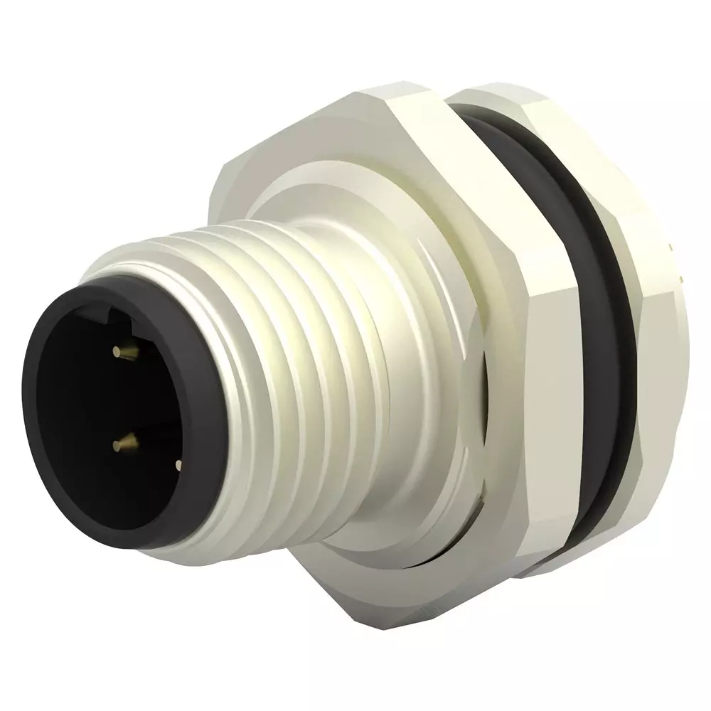 TE CONNECTIVITY Sensor Connector, M12, Plug, 4Pos, Panel, T4130412041-000