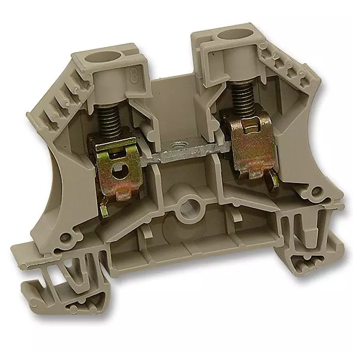 WEIDMULLER DIN Rail Terminal Blocks TERMINAL BLOCK, DIN RAIL, 2POS, 6AWG, 102030 WDU10