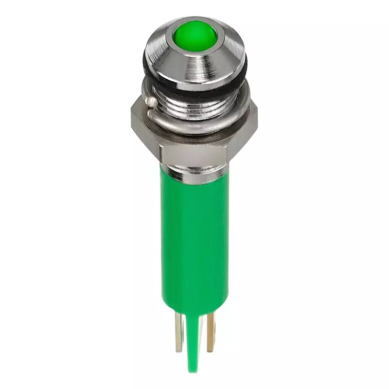 APEM Led Indicator, Panel, 6mm, Green, 12VDC, Q6P1CXXG12E