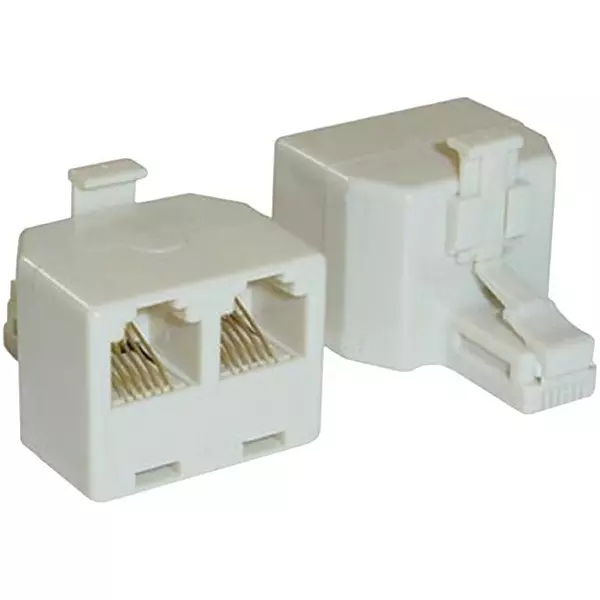 MULTICOMP Modular Splitter, Rj12, Plug-JACk, 6Pos, 8588-0075A (Pack of 5 Pcs)