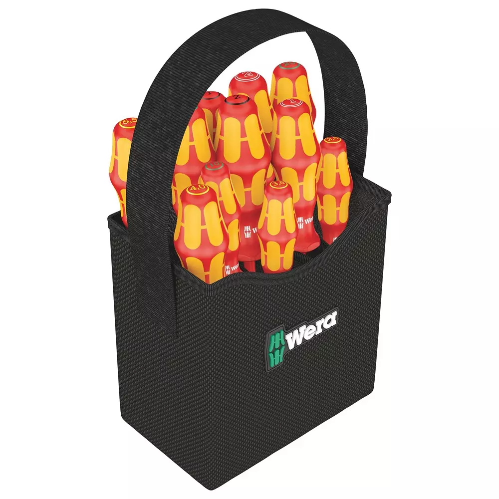 WERA Screwdriver Set W/Quiver & Strip, 11Pc, 05004310001