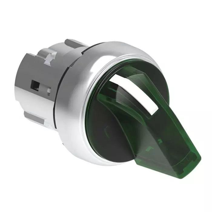 Lovato LPSSL12 Series 2 Position Selector Switch Head, 22 mm Cutout, Green Handle, LPSSL1203