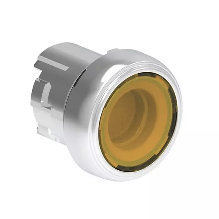 Lovato LPSBL10 Series Yellow Momentary Push Button, 22 mm Cutout, LPSBL105
