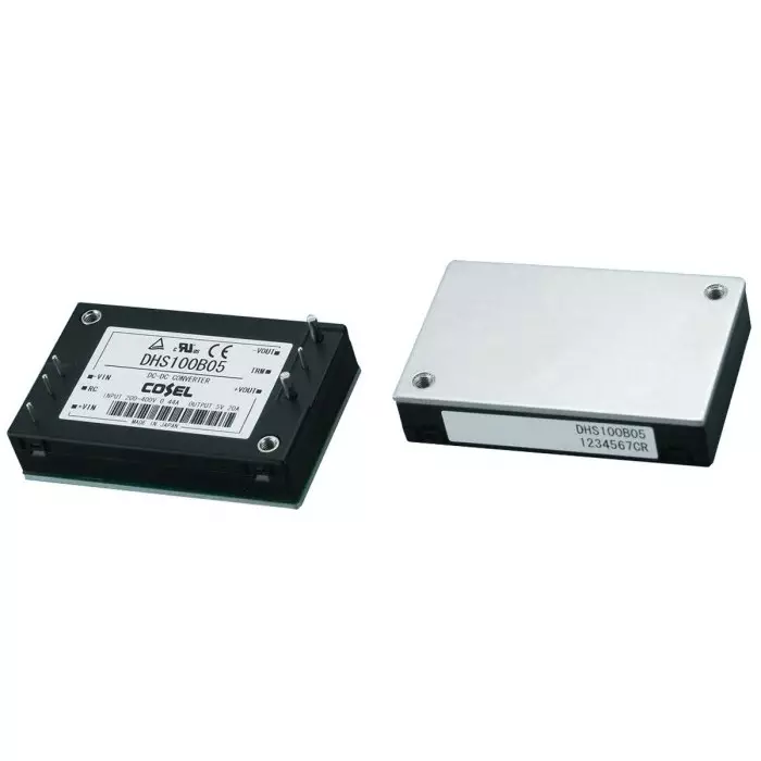 Cosel DHS DC-DC Converter, 15 V DC/ 6.7A Output, 60 - 160 V DC Input, 100.5W, PCB Mount, +100°C Max Temp, -40°C, DHS100A15