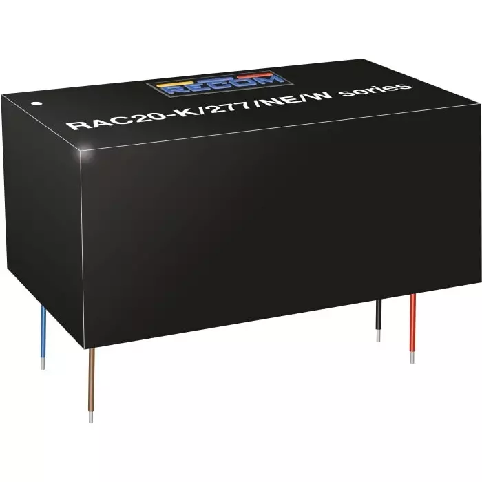 RECOM POWER Power Supply 20 W 1 Output 12 V 1.67A, RAC20-12SK/277/NE/W (Pack of 20 Pcs)