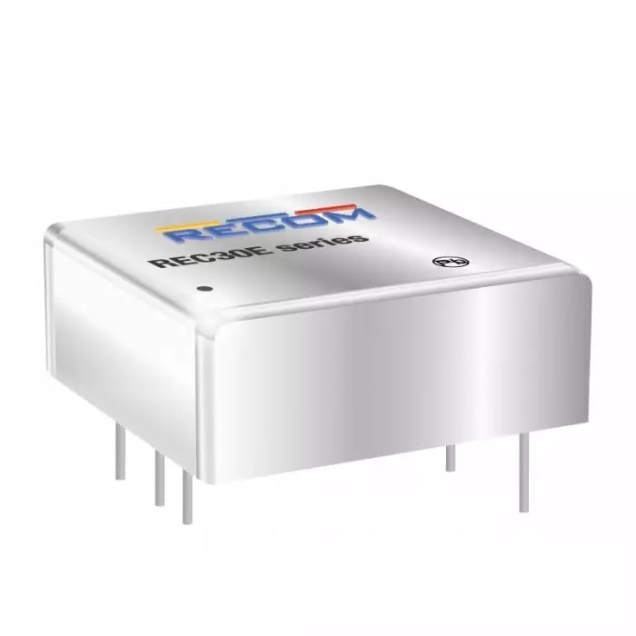 RECOM POWER DC-DC Converter 24 V DC 1.25A Output 9-36 V DC Input 30 W Through Hole, REC30E-2424SZ (Pack of 8 Pcs)