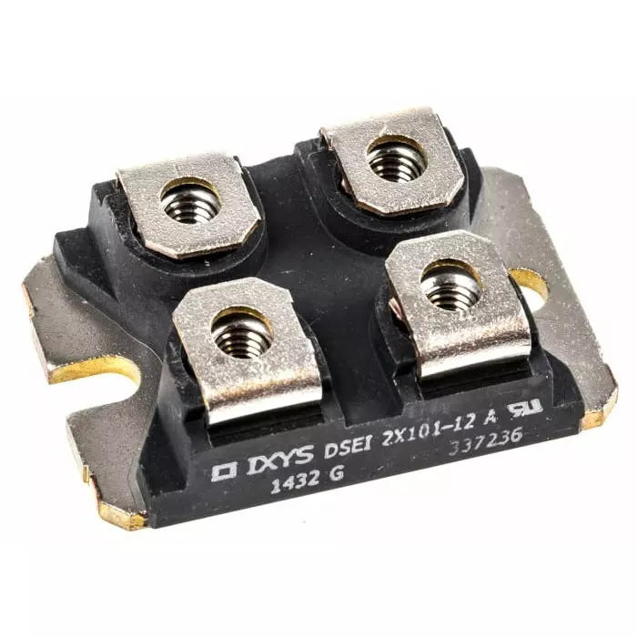 IXYS SEMICONDUCTOR Dual Rectifier Diode Panel Mount 4-Pin 1200V 90A, DSEI2X101-12A