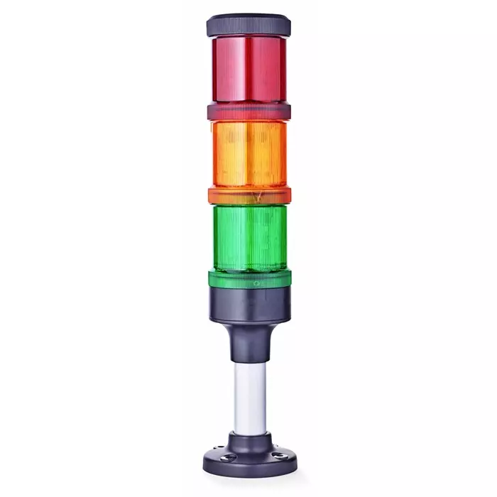 AUER Signal ECOmodul60 Series Red/Green/Amber Signal Tower 3 Lights 24 V AC/DC Base Mount, ECO60-Q01