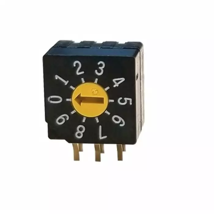 NIDEC COPAL ELECTRONICS GMBH SD-2000 Series BCD Rotary Switch 10 Position 100 mA Pin Terminal, SD-2011 (Pack of 2 Pcs)