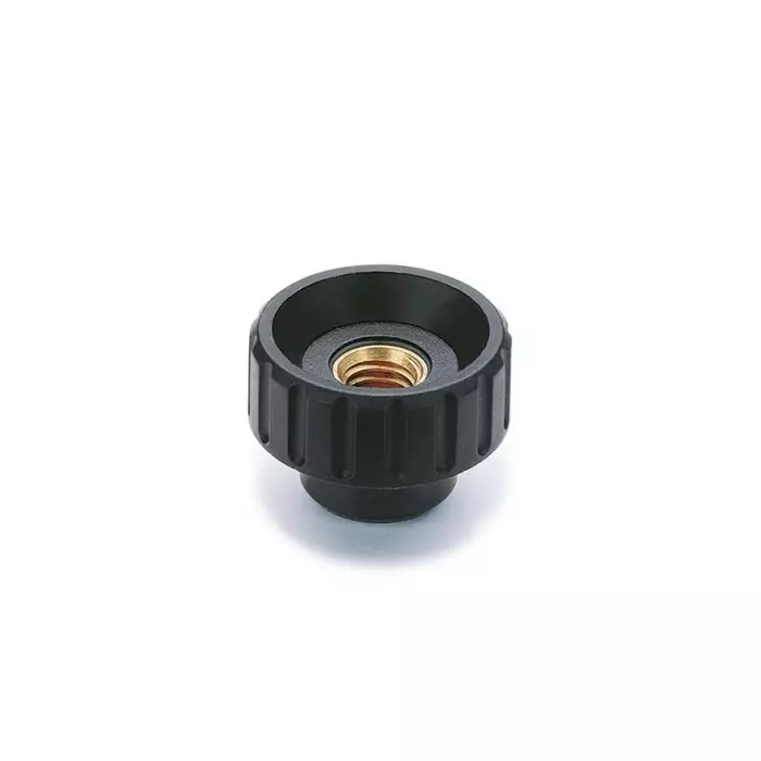 Elesa Polyamide Based Technopolymer Round Knob M6 Threaded Through Hole, 6631 (Pack of 10 Pcs)