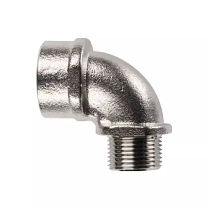 Flexicon Cable Conduit Fitting 16mm Nominal Size M16 Brass Grey, BM90-16M (Pack of 10 Pcs)
