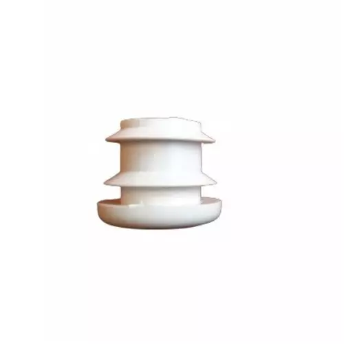 Guitel Hervieu White Plastic Round End Cap, 702423 (Pack of 30 Pcs)