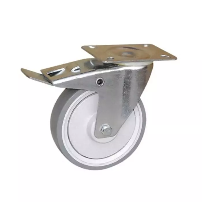 Guitel Hervieu Braked Swivel Castor Wheel 150 Kg Capacity 100 mm Wheel, 374342