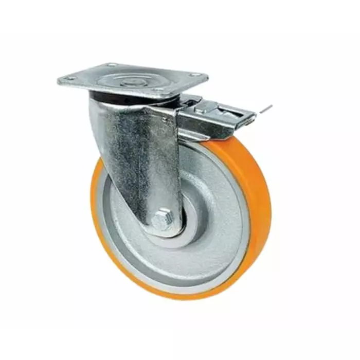 Guitel Hervieu Braked Swivel Castor Wheel 800 Kg Capacity 250 mm Wheel, UP5RD250-23BM