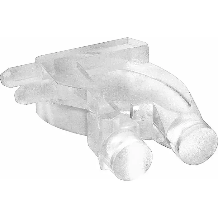 MENTOR PCB Mounted 2-Way Right Angle LED Light Pipe Bi-Level-Row Clear Round Lens, 1280.101 (Pack of 10 Pcs)