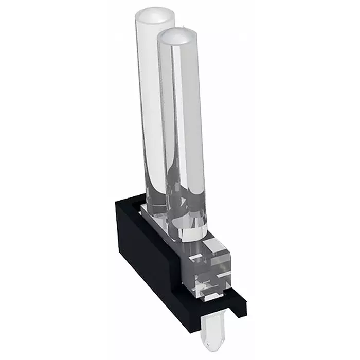 MENTOR PCB Mounted 2-Way LED Light Pipe Bi-Level-Row Clear Dome Lens, 1296.7112 (Pack of 5 Pcs)