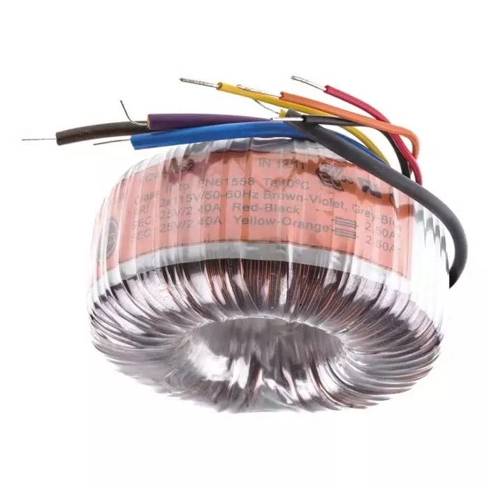 Nuvotem Talema Toroidal Transformer 115 V AC 230 V AC 2 x 25V AC 120VA 2 Output, 91243-P2S2