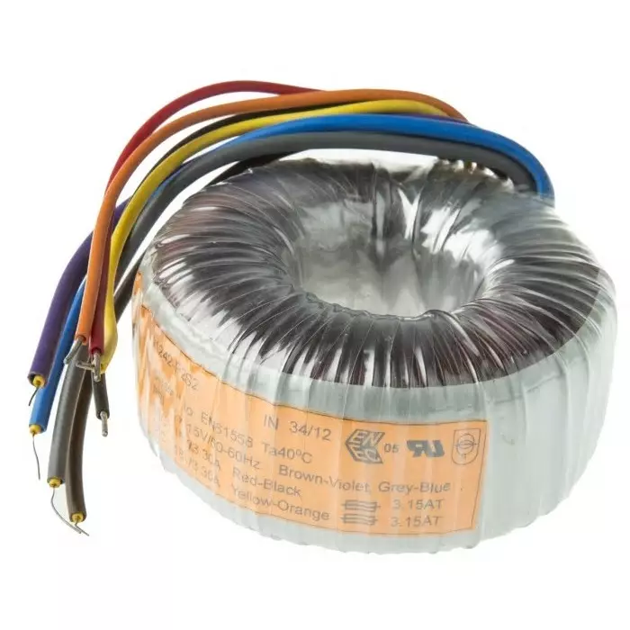 Nuvotem Talema Toroidal Transformer 115 V AC 230 V AC 2 x 18V AC 120VA 2 Output, 91242-P2S2