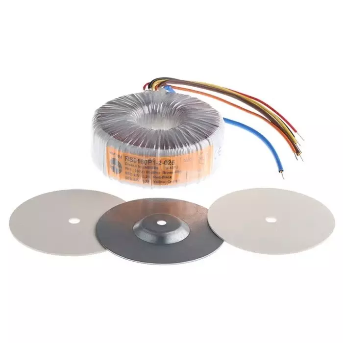 Nuvotem Talema Toroidal Transformer 230V AC 2 x 25V AC 160VA 2 Output, 0160P1-2-025