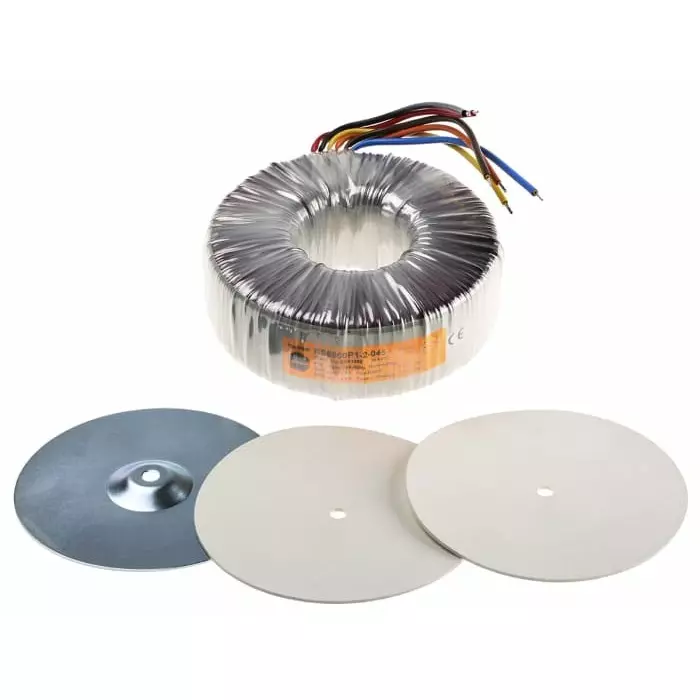 Nuvotem Talema Toroidal Transformer 230V AC 2 x 45V AC 800VA 2 Output, 0800P1-2-045