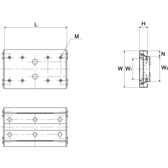 IKO Stainless Steel Linear Slides 35 mm Stroke Length, BWU3060