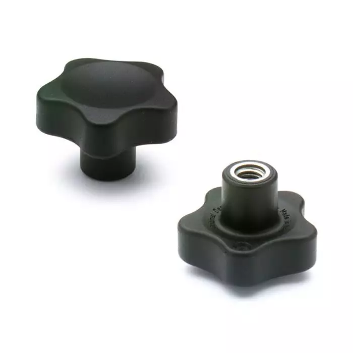 Elesa Glass Fibre Reinforced Polyamide Knob M10 Threaded Hole, 166555 (Pack of 10 Pcs)