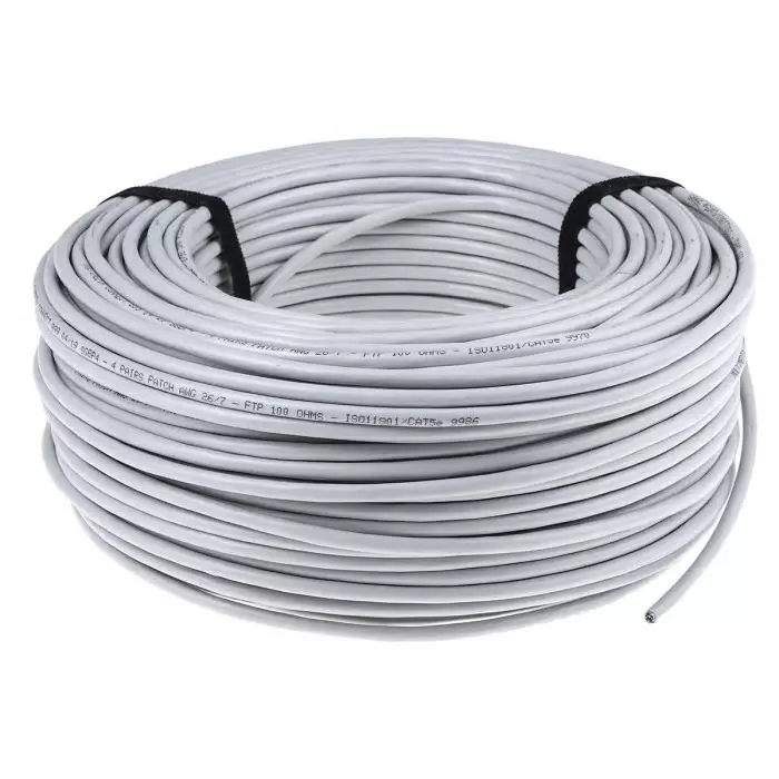 CAE Multimedia Connect Ethernet Cable 100m Cat5e Grey F/UTP Shielded Unterminated PVC Sheath, SGBP410