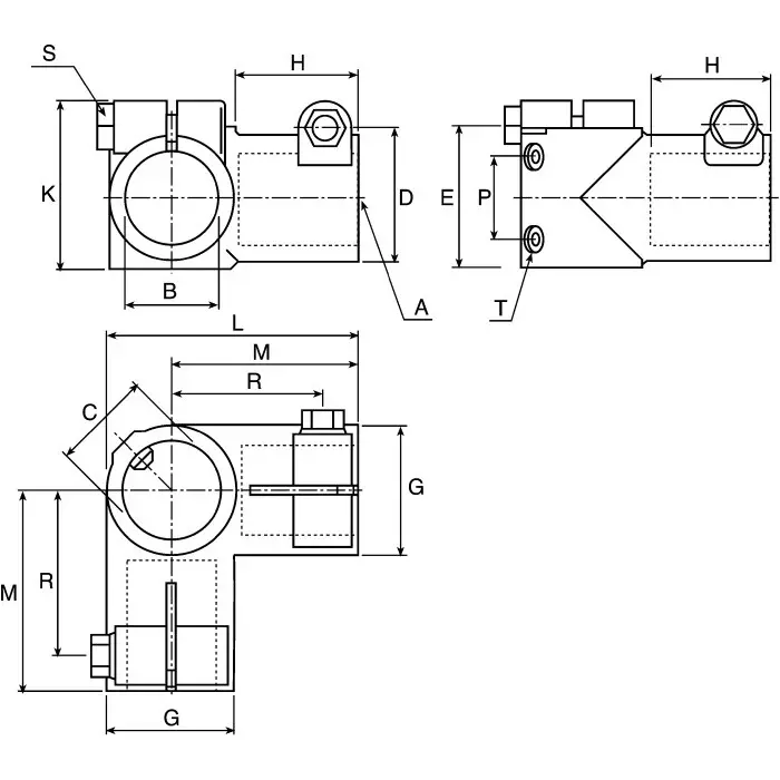 Rose+Krieger Angle Clamp Connecting Component Strut Profile 30 mm, 1130000602005
