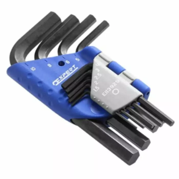 Expert by Facom L Shape Metric Hex Key Set 1.5-10mm, E113929 (Pack of 9 Pcs)