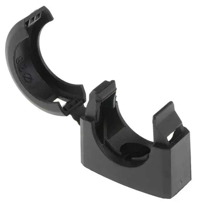 Adaptaflex Conduit Clip Conduit Fitting 25mm Nominal Size Nylon 66 Black, 7TCA296000R0064ACB28 (Pack of 10 Pcs)