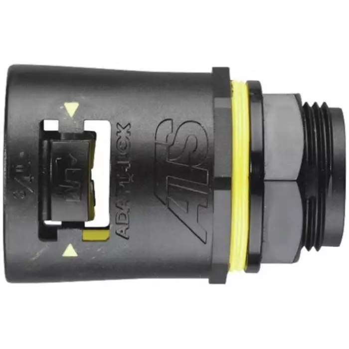 Adaptaflex Straight Conduit Fitting 16mm Nominal Size M16 Nylon 66 Black, 7TCA296170R0105AT16/M16/A/BLY (Pack of 10 Pcs)