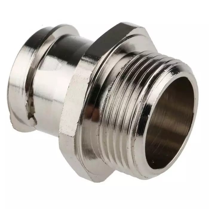 Adaptaflex Straight Conduit Fitting 25mm Nominal Size M25 Brass Silver IP54 Rating, 7TCA296020R0194SP25/M25/A (Pack of 10 Pcs)