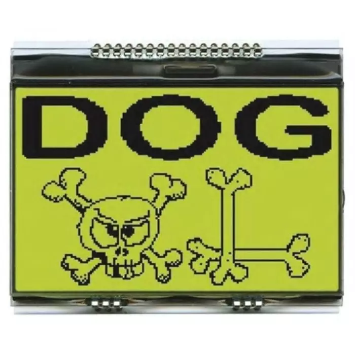Display Visions Graphic LCD Display Yellow-Green on Black Transmissive, EA DOGXL160E-7 (Pack of 15 Pcs)