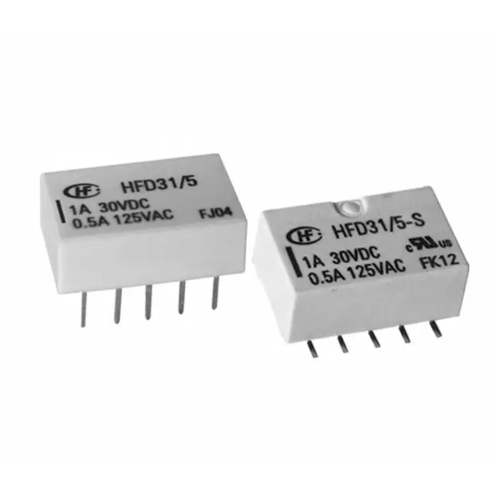 Hongfa Europe GMBH HFD31 Series Signal Relay PCB Mount 2 Pole 24V DC 2A Switching Current, HFD31/24-S (Pack of 5 Pcs)