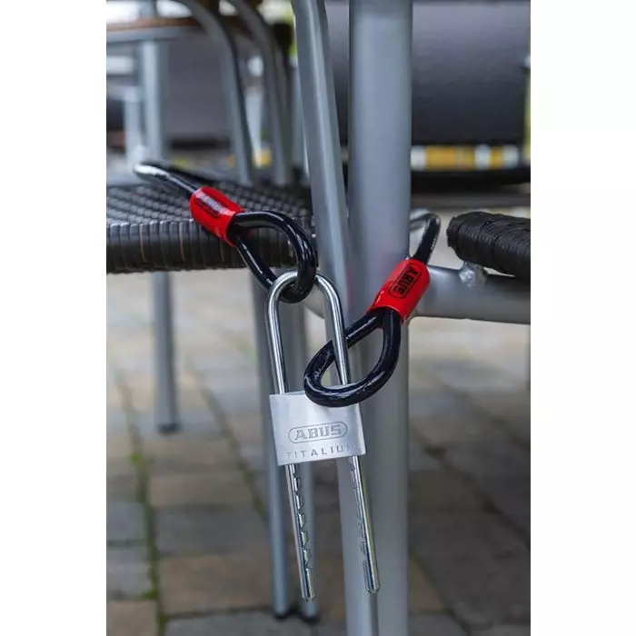 ABUS Key Weatherproof Titanium Padlock 8 mm Shackle 50 mm Body, 64TI/50HB60-150 B/DFNLI
